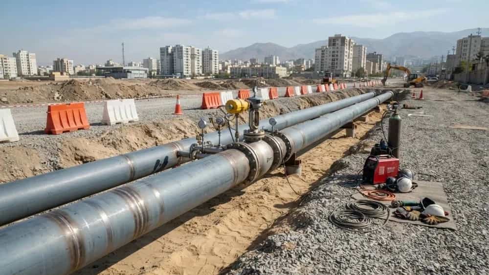 هزینه اجرای خطوط لوله گاز در کرج سال جدید